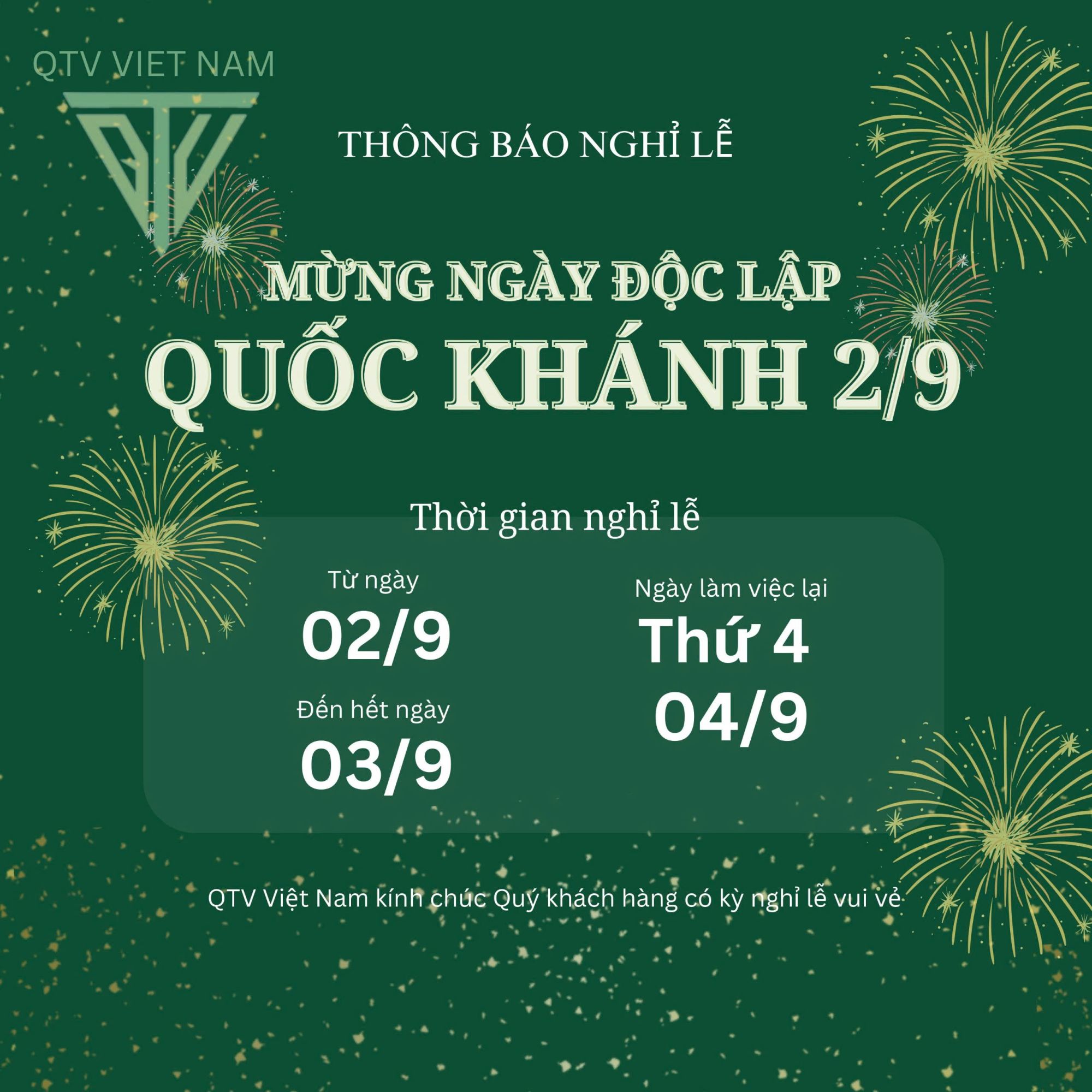 Lịch Nghỉ Lễ Quốc Khánh 02/09